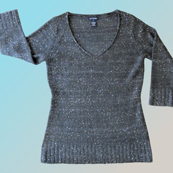 Dark Gray Sequined  Sweater .......225 - Picture 1 of 7